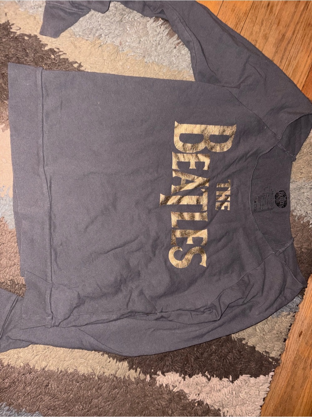 The Beatles Gray Sweatshirt with Gold Logo